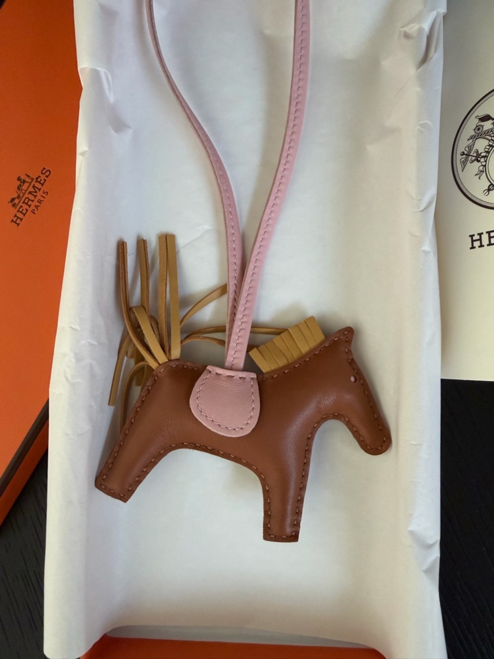 Hermes rodeo small gold/rose Sakura/paille - Picture 2 of 2